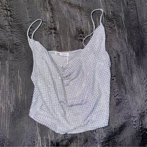 Zara Rhinestone Crop Top